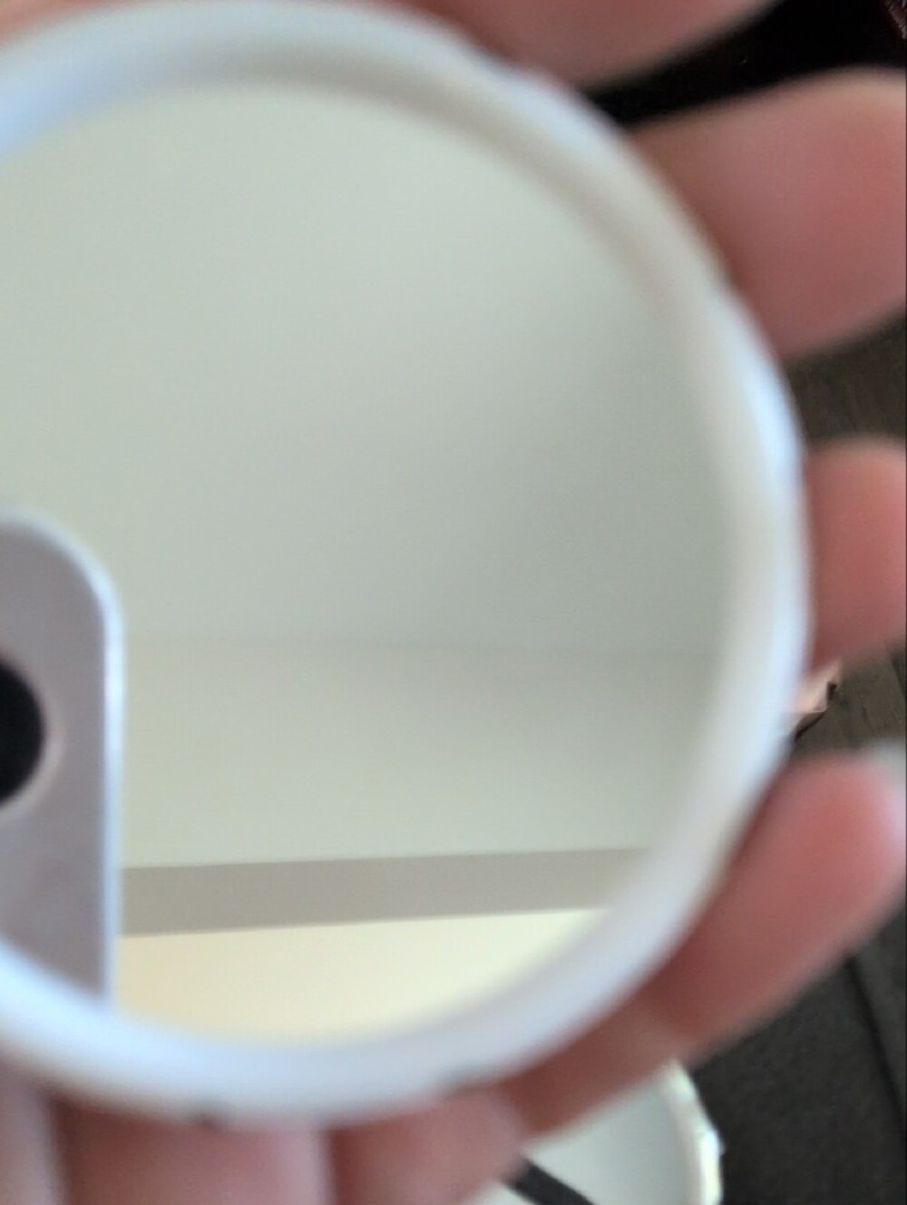 White Volleyball Compact Hand Mirror - Picture 3 of 4